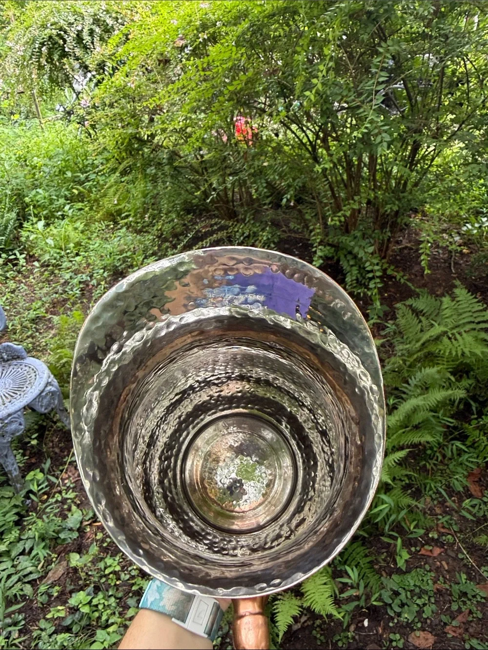 Gorham Hammered Copper Pitcher-Style Vase